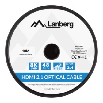 Lanberg CA-HDMI-30FB-0100-BK HDMI Cable 10 m HDMI Type A (Standard)…
