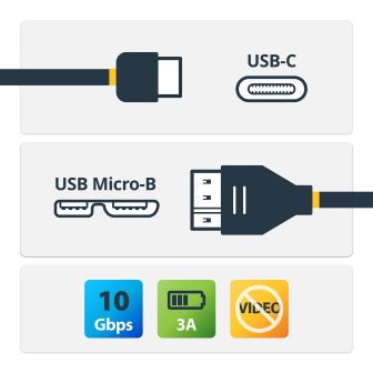 StarTech.com Cable Adaptador de 50cm USB-C a Micro USB-B - USB 3.1…