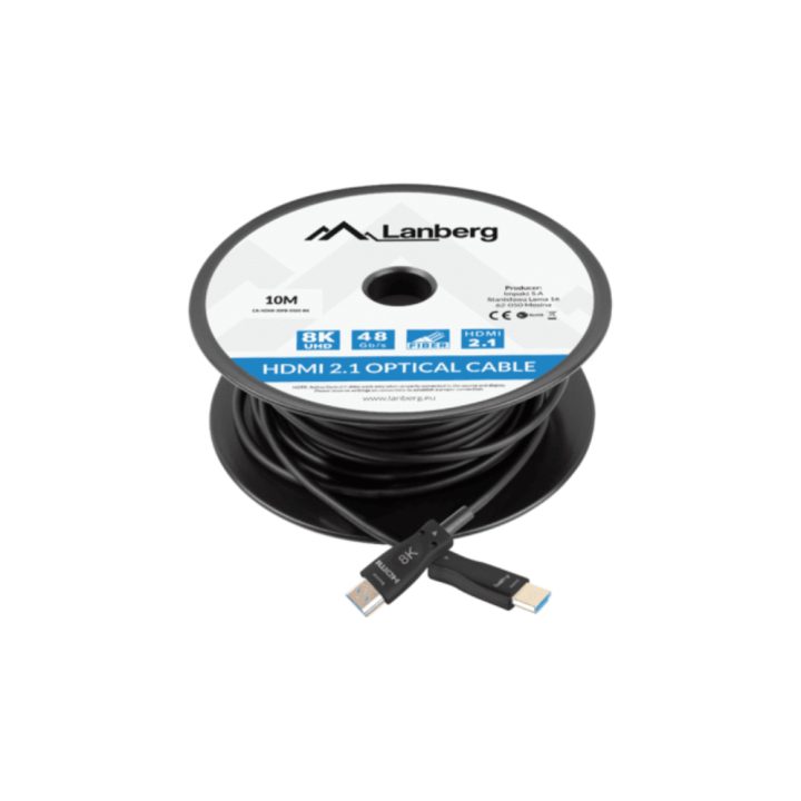 Lanberg CA-HDMI-30FB-0100-BK HDMI Cable 10 m HDMI Type A (Standard)…