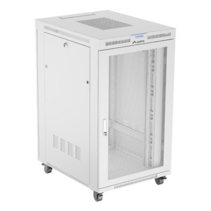 Lanberg FF01-8027-23SL 27U freestanding rack cabinet, gray