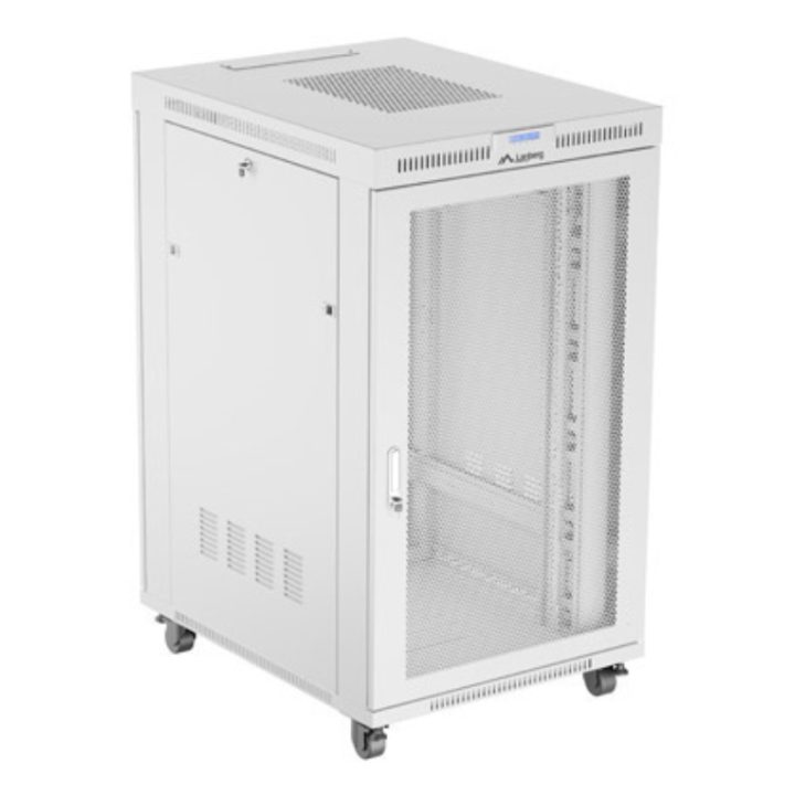 Lanberg FF01-8027-23SL 27U freestanding rack cabinet, gray