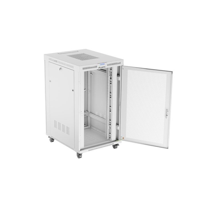 Lanberg FF01-8027-23SL 27U freestanding rack cabinet, gray