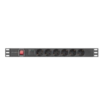 Lanberg PDU-06F-0200-BK Power Distribution Unit (PDU) 6 AC Outlets 1U…