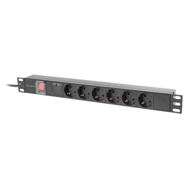 Lanberg PDU-06F-0200-BK unidade de distribuição de energia (PDU) 6…