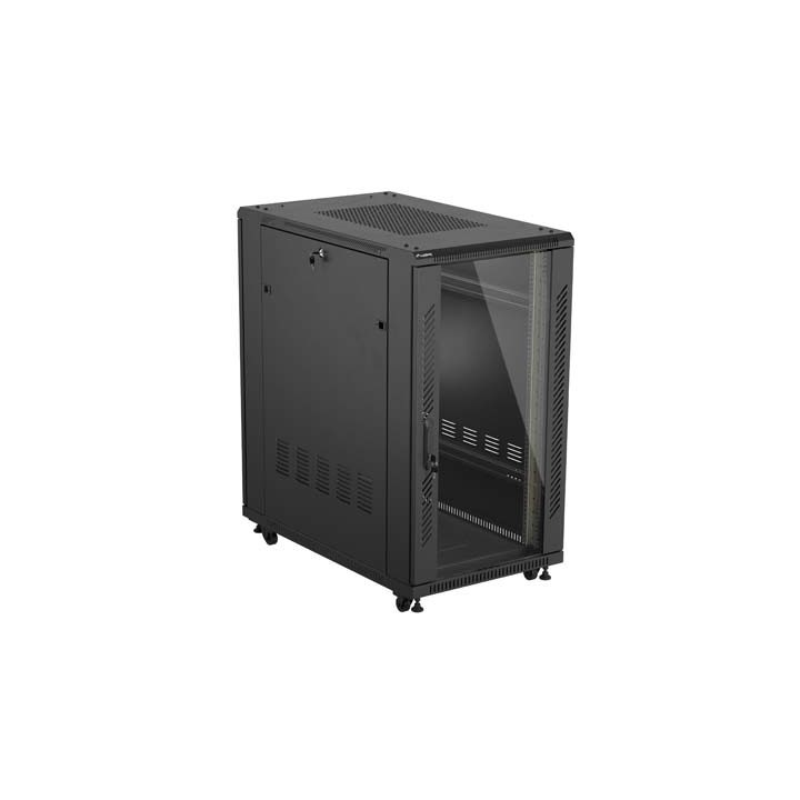 Lanberg FF01-6022-12B 22U Rack Cabinet Free-standing Black