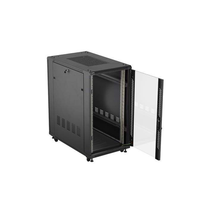 Lanberg FF01-6022-12B armário rack 22U Rack ou bastidor independente…