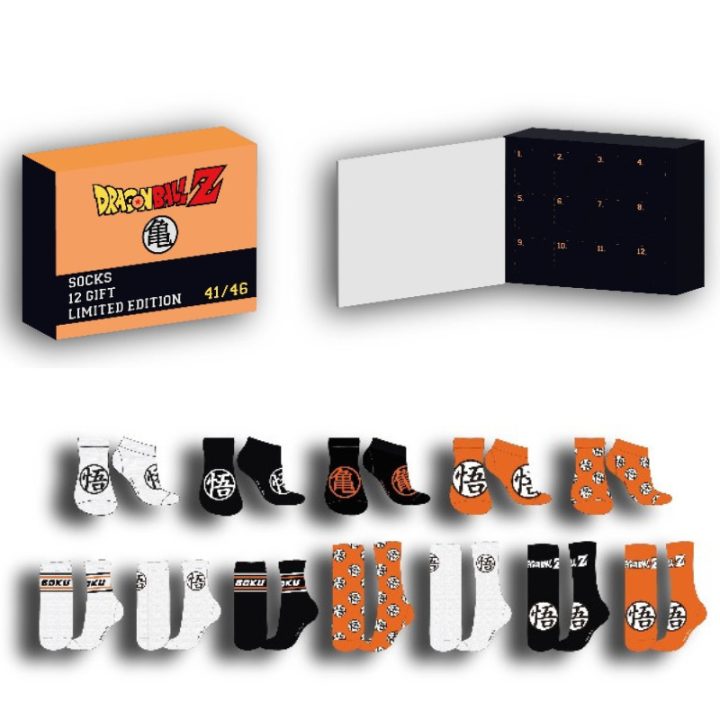 Cerdá Caixa de presente 12 pares de meias Dragon Ball tamanho 41-46