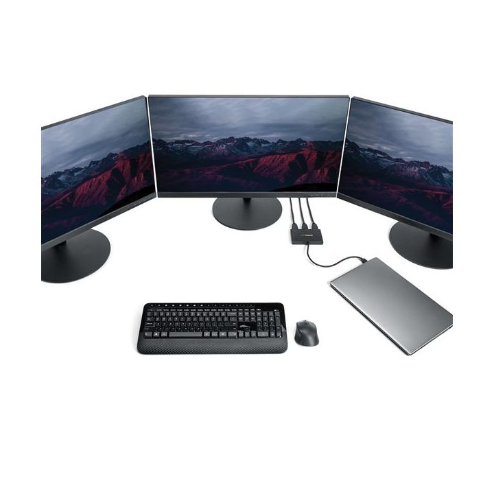 StarTech.com 3-Port USB-C Multi-Monitor Adapter - MST USB Type-C Hub…