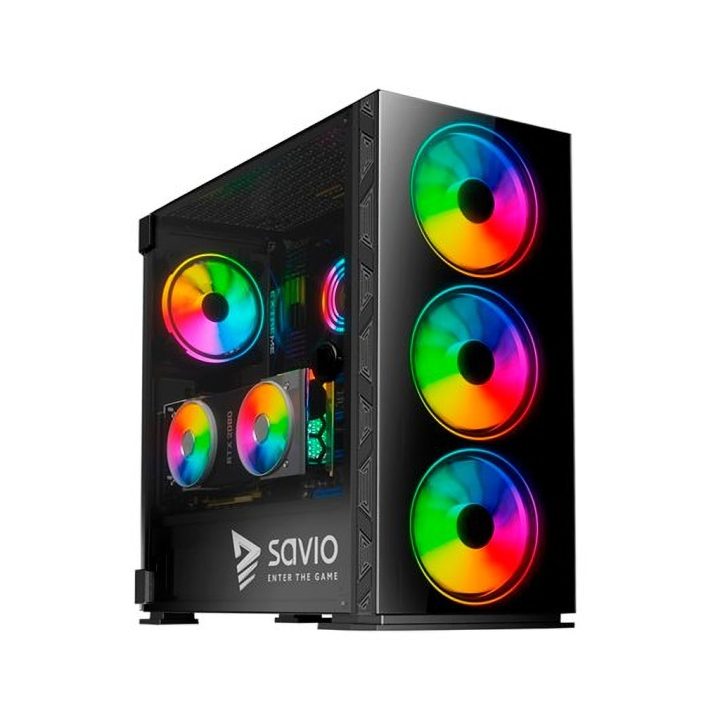 Torre ATX savio prime x1 ARGB ATX, E-ATX, ITX, Mini-ATX…