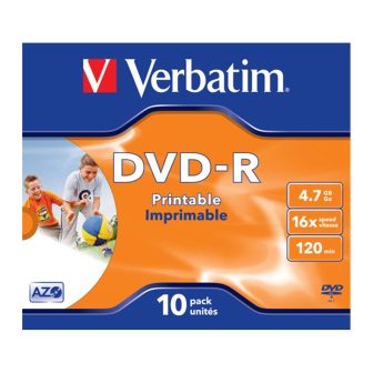 Verbatim DVD-r 4.7GB 16x tarrina 10UDS imprimible (43521)