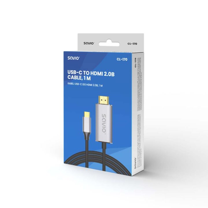 Savio CL-170 USB-C to HDMI Cable 2 m