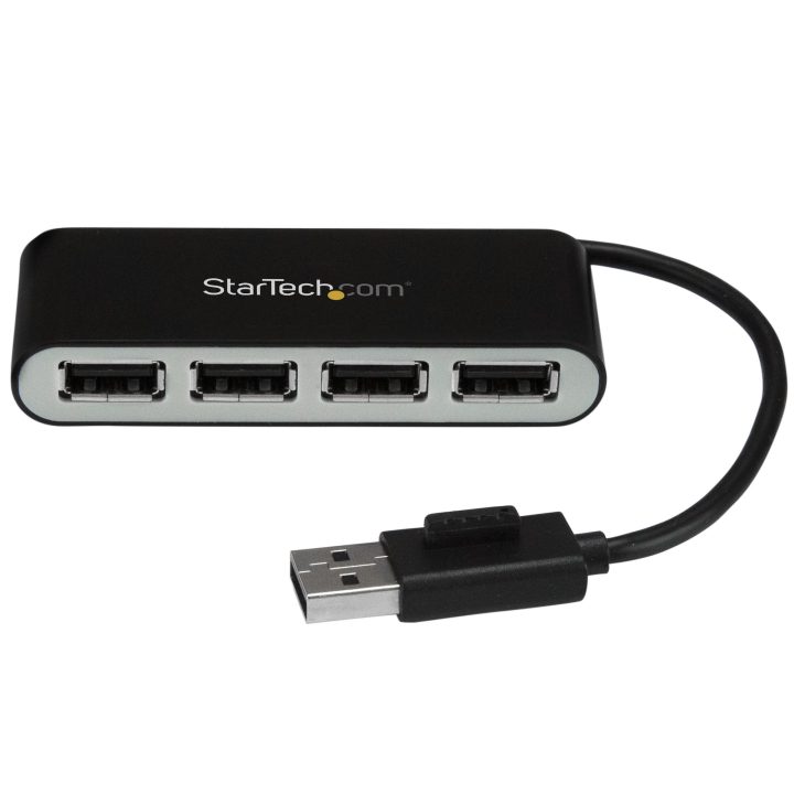 StarTech.com 4-Port USB 2.0 Hub with Integrated Cable - Portable USB…