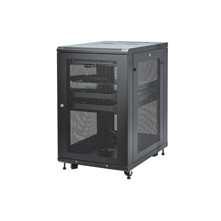 StarTech.com 18U 19" 4-Post Server Rack - Server Rack with Lock and…