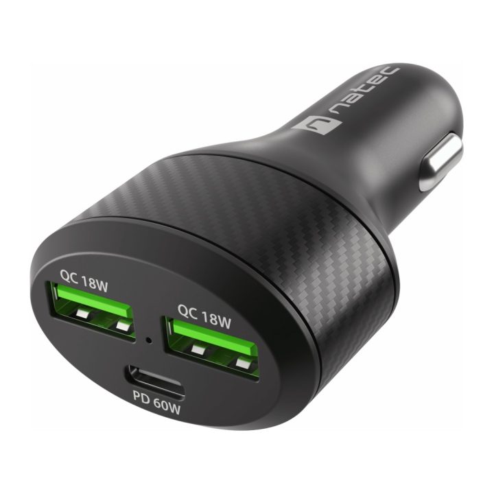 Natec Coney Universal Preto Carregador de isqueiro Carga rápida Auto…