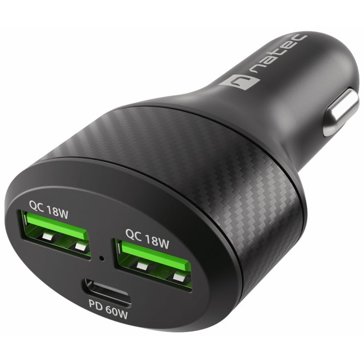 Natec Coney Universal Black Car Cigarette Lighter Fast Charger Auto…