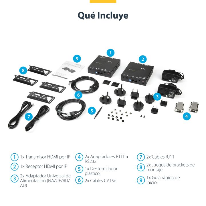 StarTech.com Kit Extensor HDMI por IP 4K - Extensor de Vídeo HDMI por…