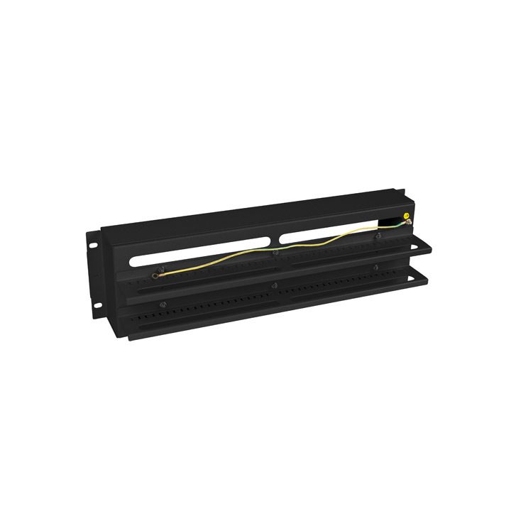 Lanberg 19'' 3U Power Distribution Panel with DIN TS-35 Rail Black…