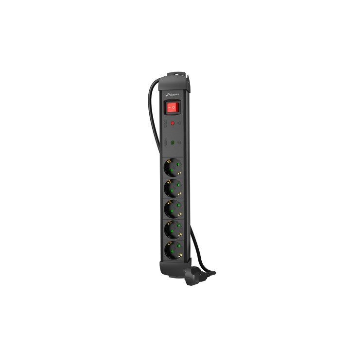 Regleta Lanberg SP1 5 tomas schuko proteccion hasta 2500W negra 5m…