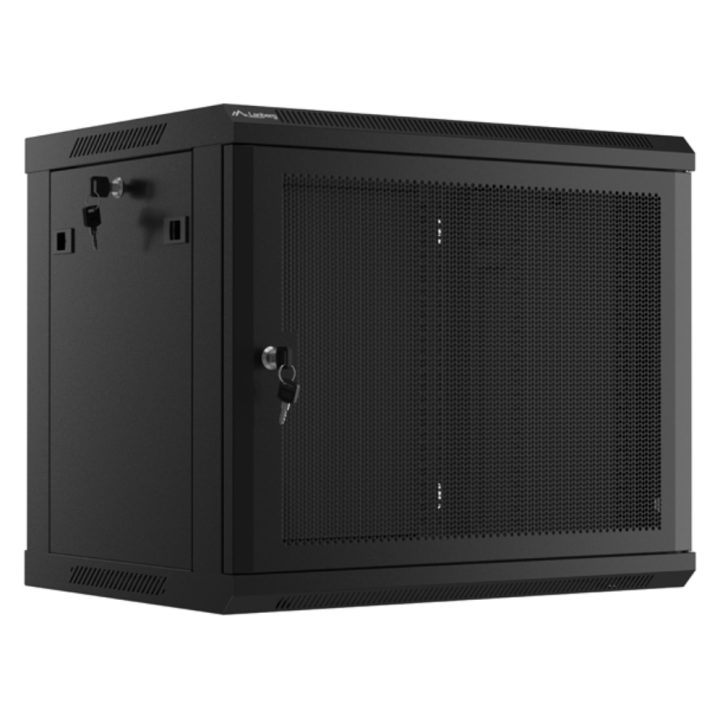Lanberg WF01-6409-23B armário rack 9U Bastidor de parede Preto