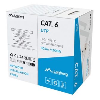 Cabo de rede Lanberg LCU6-15CC-0305-S Cinzento 305 m Cat6 U/UTP (UTP)