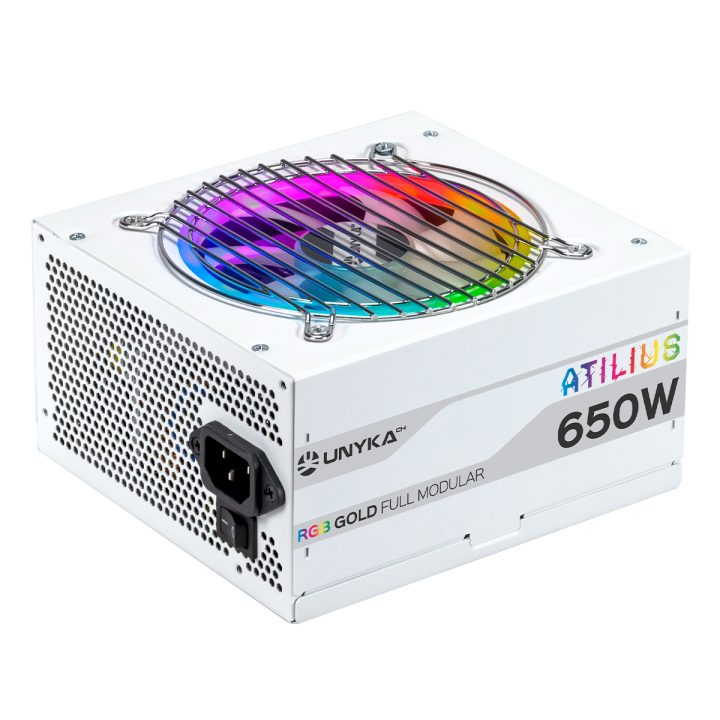 UNYKAch ATX Atilus RGB White 650W ATX Power Supply Unit 20+4 Pin ATX…