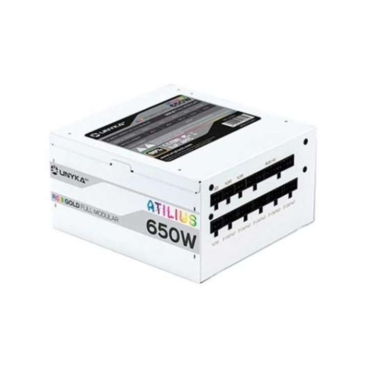 UNYKAch ATX Atilus RGB White 650W ATX Power Supply Unit 20+4 Pin ATX…