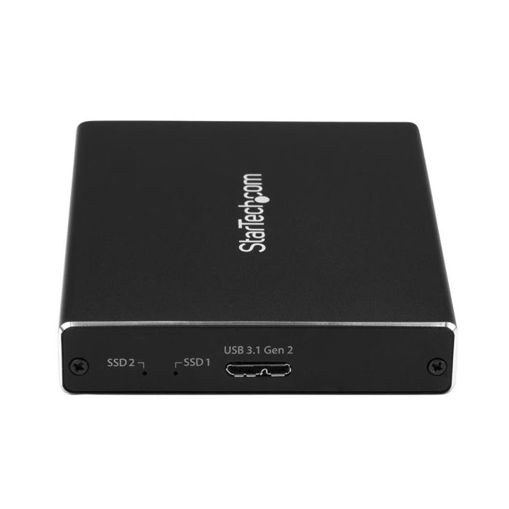 StarTech.com Dual-Bay M.2 NGFF Enclosure - USB 3.1 (10Gbps) - RAID -…