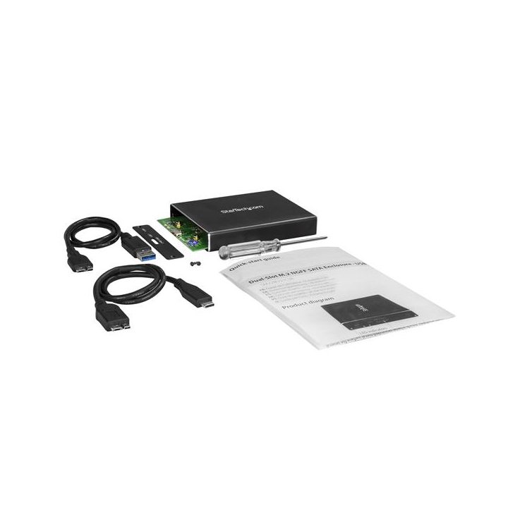 StarTech.com Caixa de Duas Baías M.2 NGFF - USB 3.1 (10Gbps) - RAID -…
