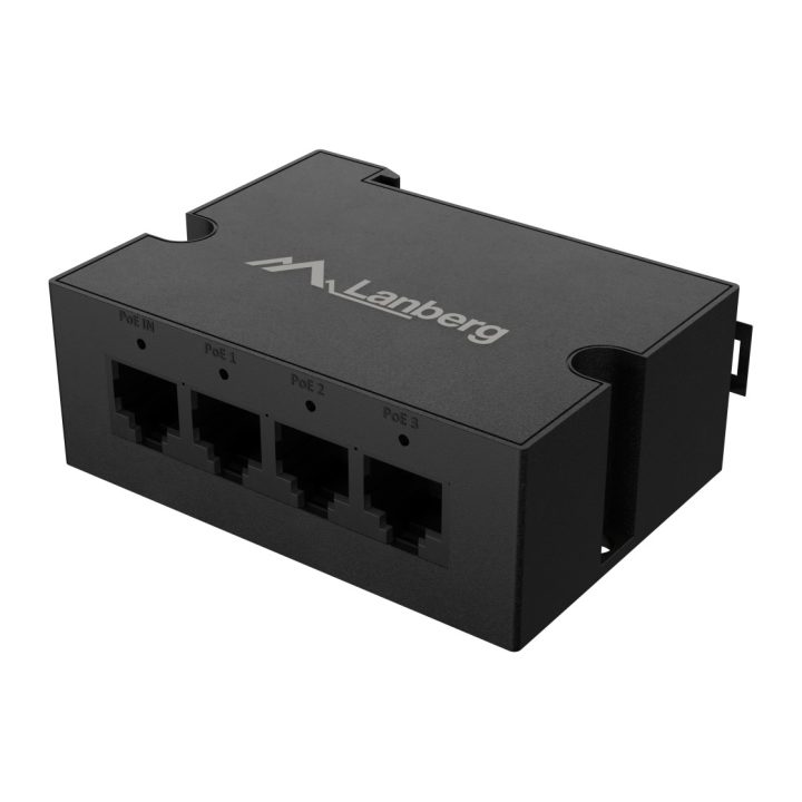 Lanberg DIN-FE4-AT-30W Fast Ethernet PoE Adapter and Injector