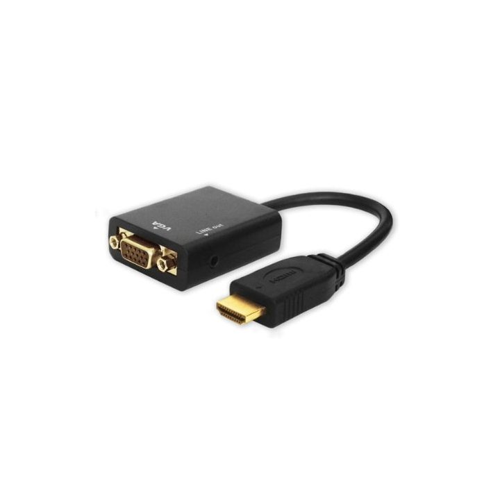 HDMI (M) to VGA (F) Adapter with Audio Savio CL-23 (SAVKABELCL-23…