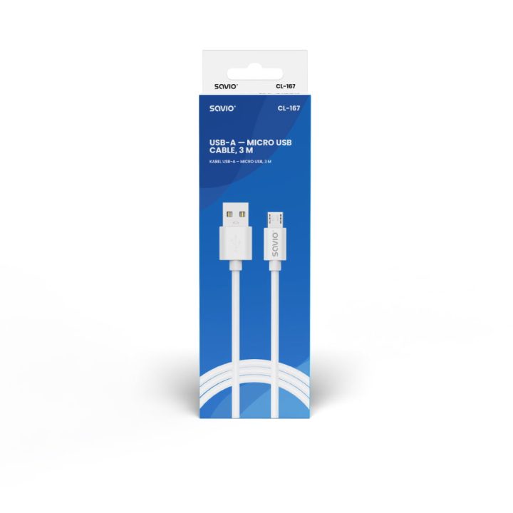 Cabo USB-A para micro-USB Savio CL-167