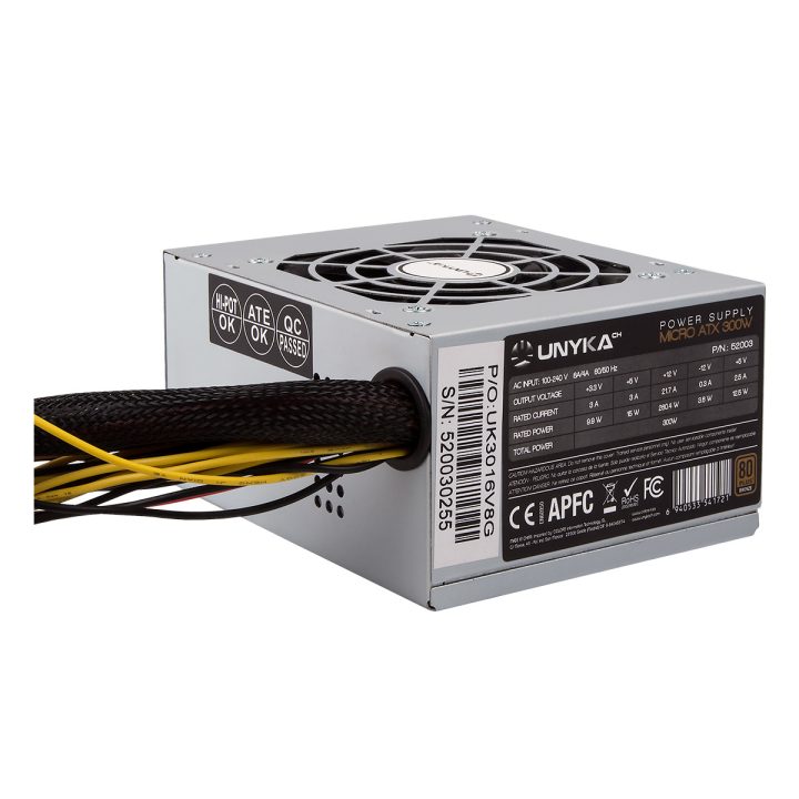 UNYKAch SFX 300W unidad de fuente de alimentación 20+4 pin ATX Plata