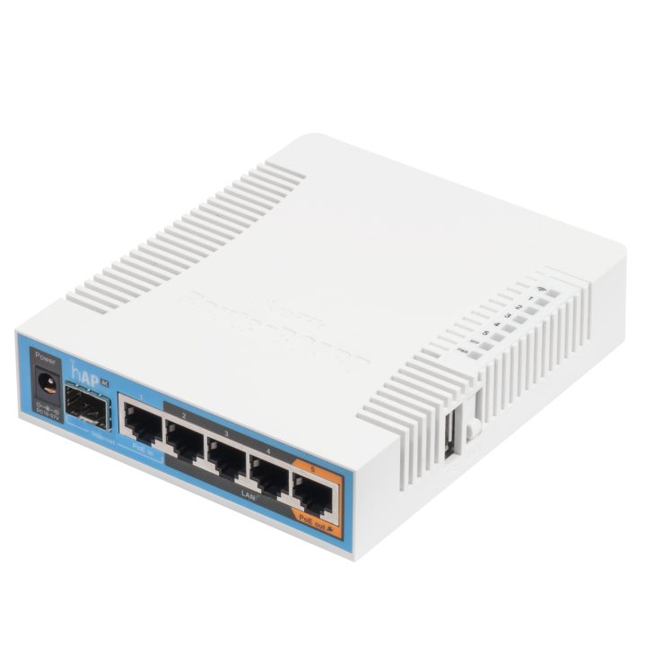 MikroTik hAP ac 500 Mbit/s White Power over Ethernet (PoE)…