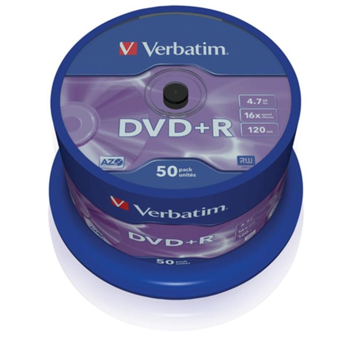 Verbatim DVD+R 4.7GB 16x Advanced Azo Tariff 50 units (43550)