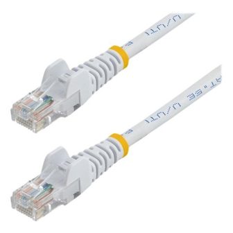 StarTech.com Cabo de Rede de 5m Branco Cat5e Ethernet RJ45 sem Ganchos