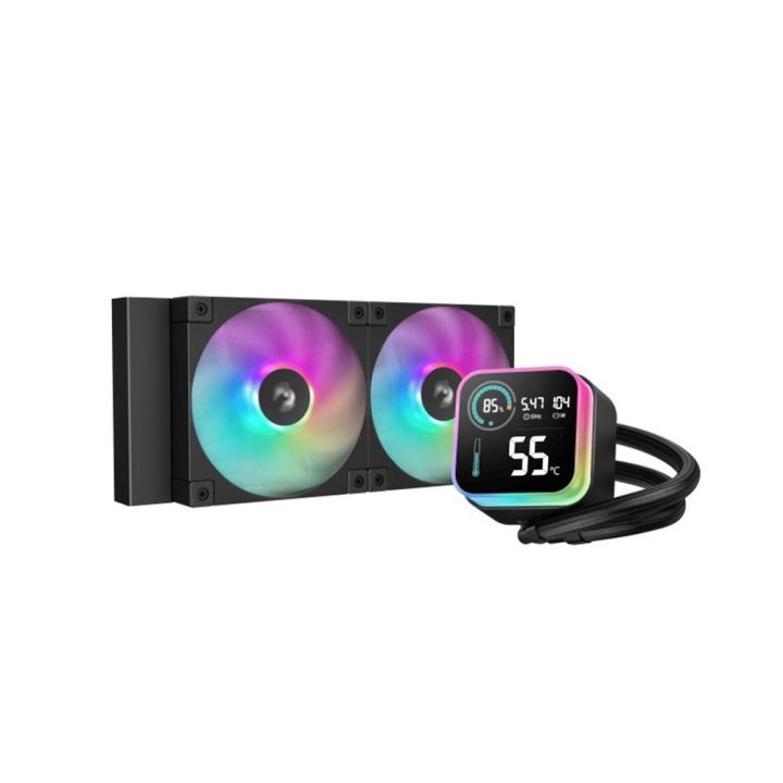 Kit de arrefecimento líquido Deepcool LQ240 LED digital ARGB 2x 120mm…