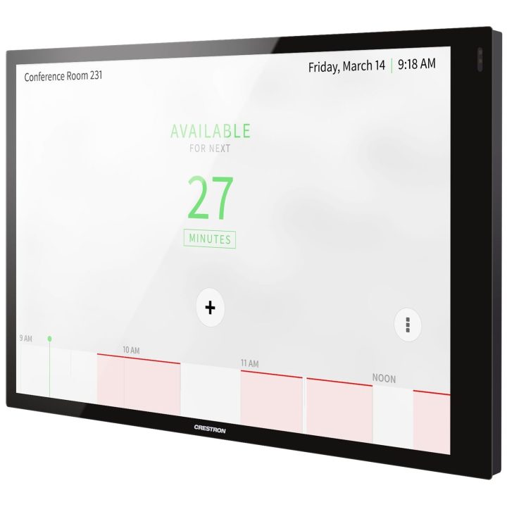 Crestron 10.1 in. wall mount touch screen, black smooth…