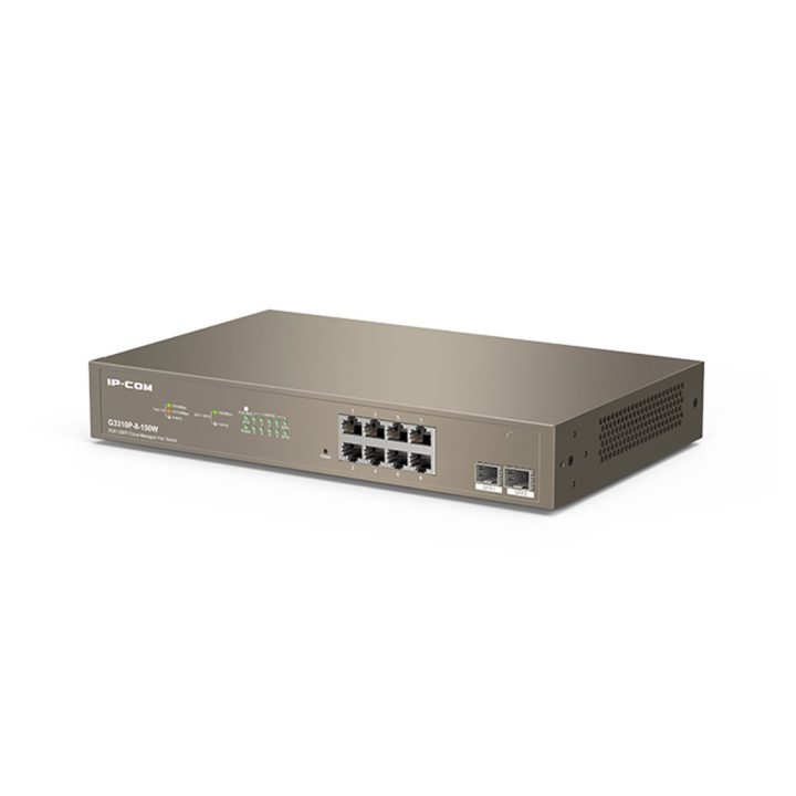 Switch 10 portas IP-com 8 portas Gigabit Ethernet 2 portas SFP…