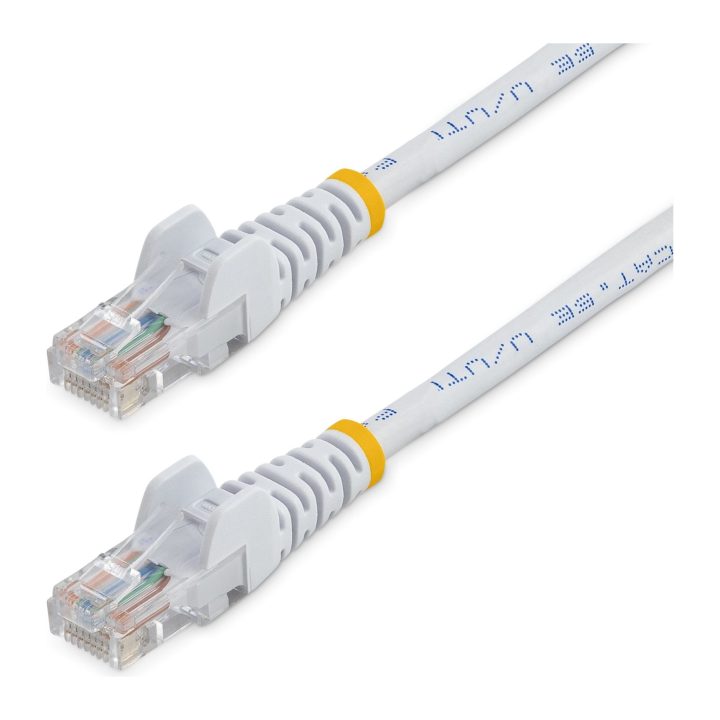 StarTech.com Cabo de Rede de 5m Branco Cat5e Ethernet RJ45 sem Ganchos
