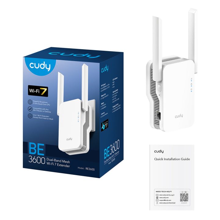 Cudy RE3600 Range Extender Network Repeater White