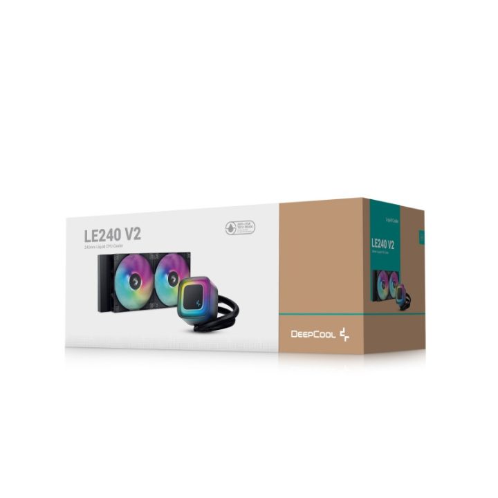 Kit de refrigeração líquida Deepcool LE240 v2 ARGB 2x 120mm preto…