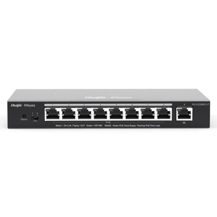 Ruijie Networks Reyee ES209GC-P Switch 9xGbE (8 PoE/POE+) 120W…