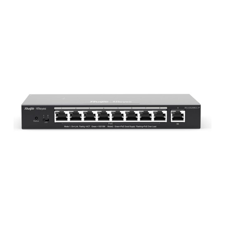 Ruijie Networks Reyee ES209GC-P Switch 9xGbE (8 PoE/POE+) 120W…