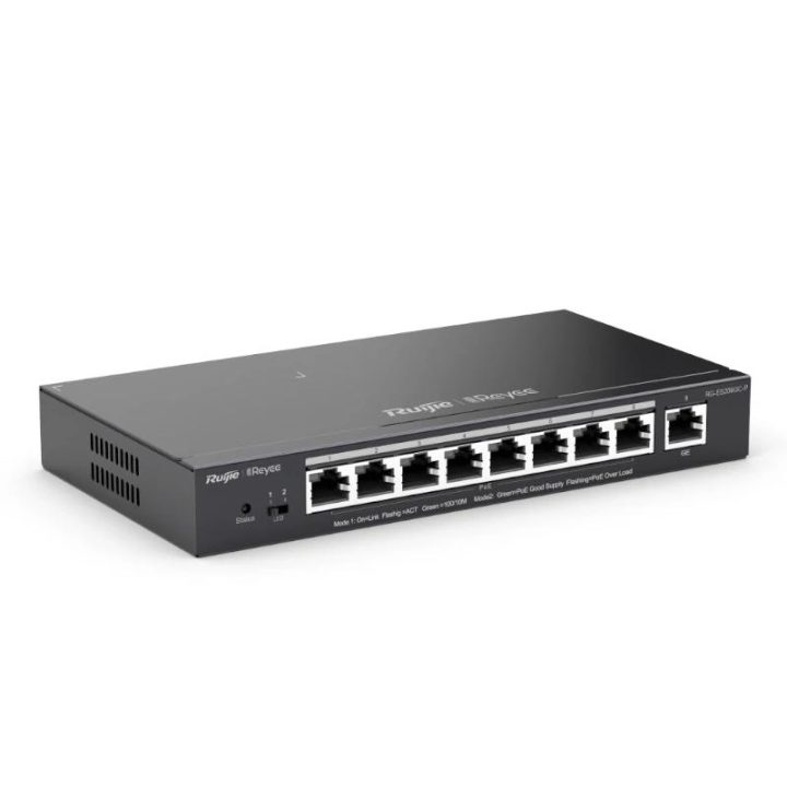Ruijie Networks Reyee ES209GC-P Switch 9xGbE (8 PoE/POE+) 120W…