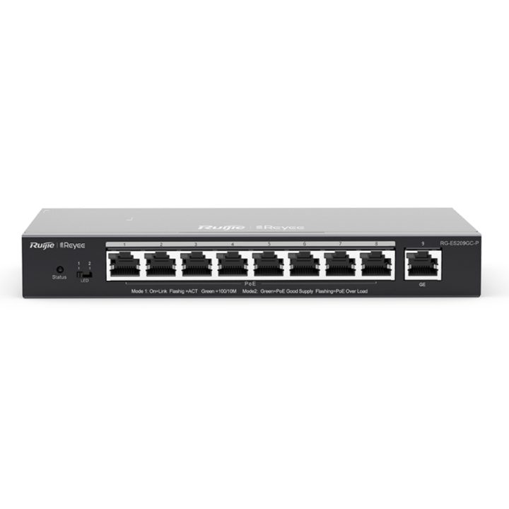 Ruijie Networks Reyee ES209GC-P Switch 9xGbE (8 PoE/POE+) 120W…