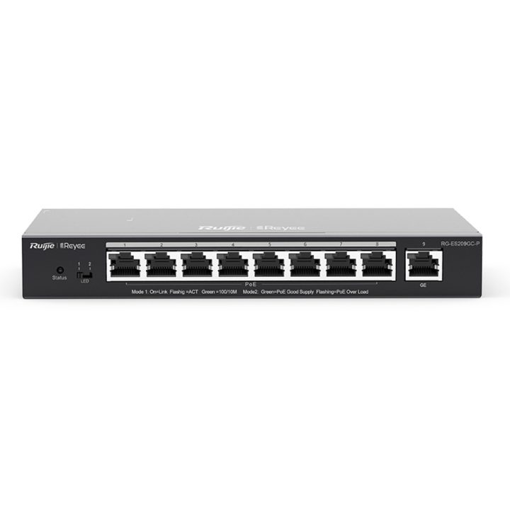 Ruijie Networks Reyee ES209GC-P Switch 9xGbE (8 PoE/POE+) 120W…