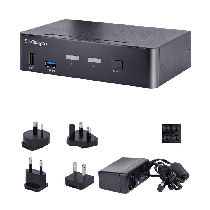 StarTech.com USB-C KVM Switch - 2-Port DisplayPort KVM with Simple…