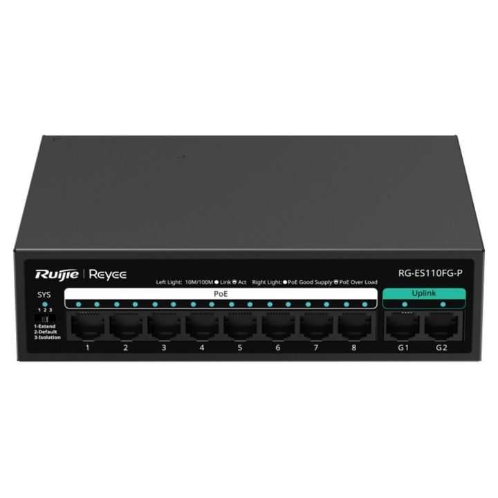 Ruijie Networks RG-ES110FG-P Unmanaged L2 Fast Ethernet (10/100)…