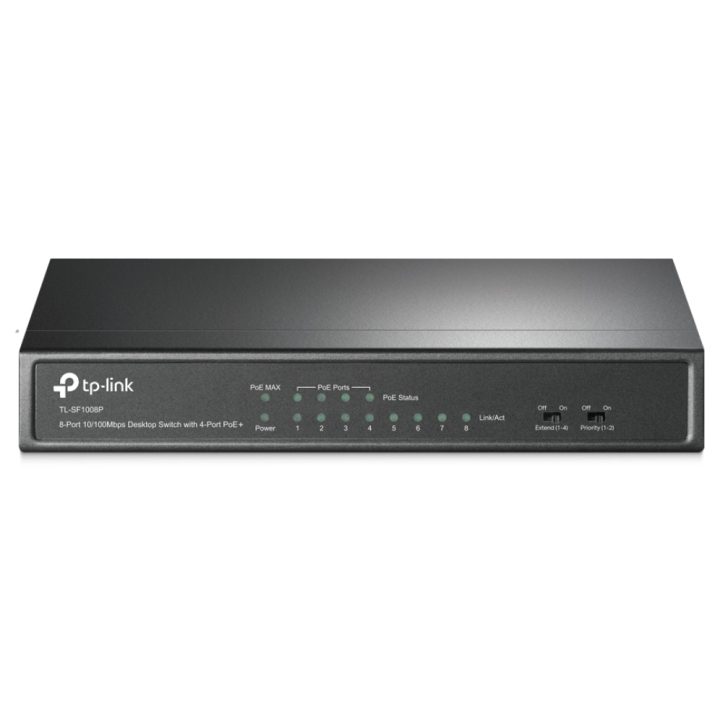 TP-Link TL-SF1008P Unmanaged Fast Ethernet (10/100) Power over…