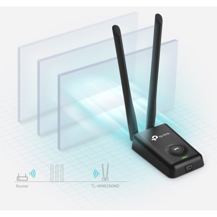 TP-Link TL-WN8200ND adaptador e cartão de rede WLAN 300 Mbit/s